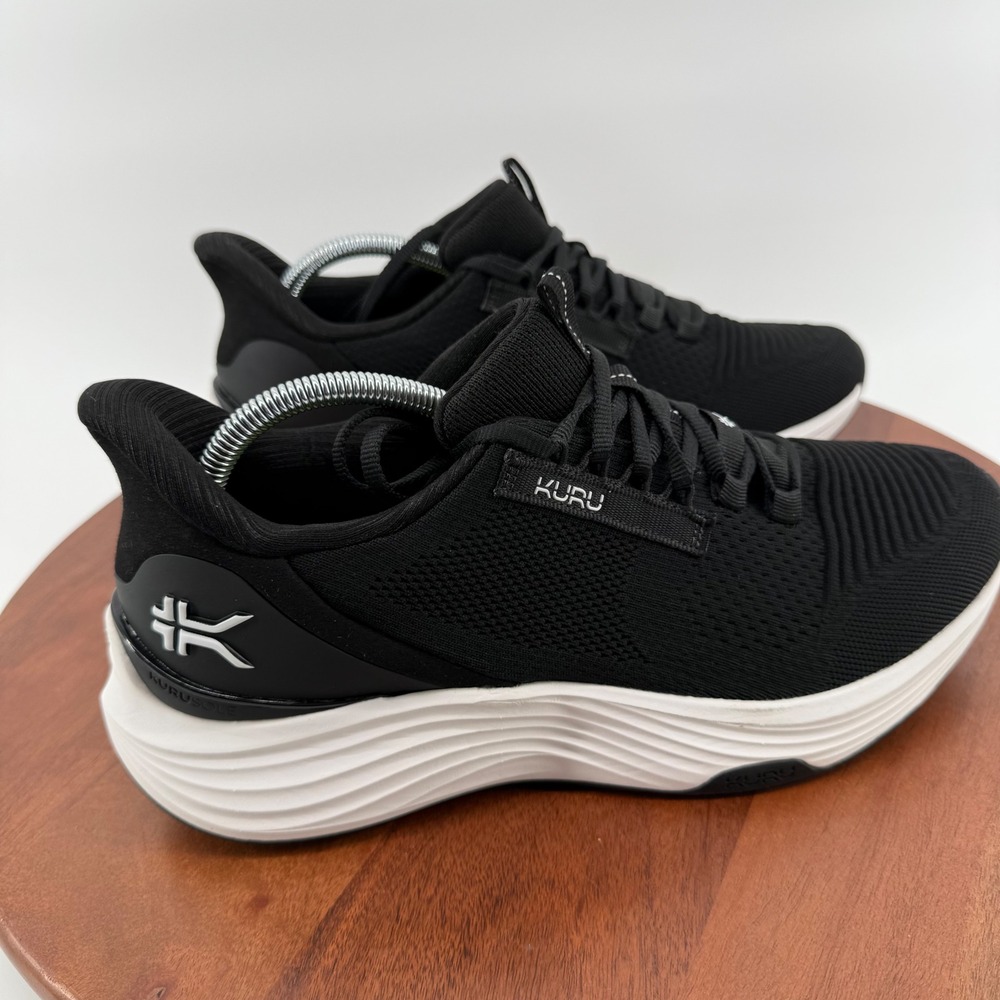 KURU‎ Atom 2 Mens 9 Wide Black White Athletic Running Walking Shoes *No Insoles*